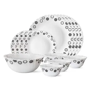 Borosil Universe Opalware Dinner Set 13-Pieces White