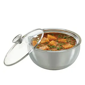 Borosil Stainless Steel Insulated Curry Server 900ml Silver