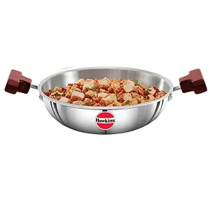 Hawkins Tri-Ply Stainless Steel Induction Compatible Deep-Fry Pan Capacity 1.5 Litre Diameter 22 cm Thickness 3 mm Silver (SSD15)