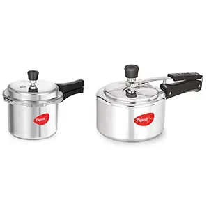 Pigeon Stovekraft Favourite Aluminium Presure Cooker 3 Litres Silver Combo - Inner Lid + Outer Lid
