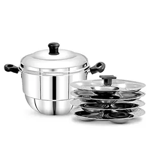 Pigeon Idly Pot with Steamer-Hot 16- Silver