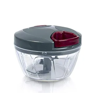 Pigeon Plastic Mini Handy and Compact Chopper with 3 Blades (12683 400 ml Grey)
