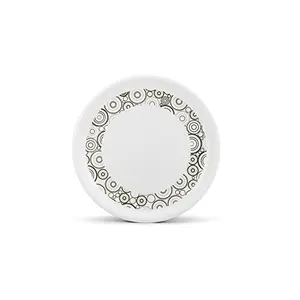 Signoraware Circle Scapes Plastic Round Full Plate Set 27cm Set of 3 White