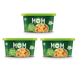 MOM - MEAL OF THE MOMENT Instant Khatta Meetha Poha 3 x 87 g with Combo
