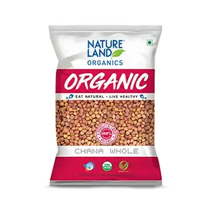 Natureland Organics Chana Whole 500 Gm - Organic Healthy Pulses