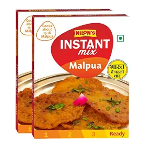 NILON'S Malpua Sweet Instant Mix Pack of 2 (180 g Each)