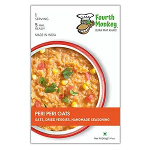 Peri Peri Oats 40g (Pack of 6 x 40g) - Instant Oats | No Added Flavors | No Added Preservatives | All Natural