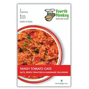 Tangy Tomato Oats 40g (Pack of 6 x 40g) - Instant Oats | No Added Flavors | No Added Preservatives | All Natural