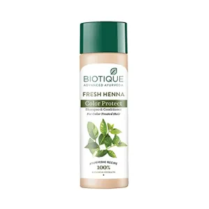 Biotique Fresh Henna Color Protect Shampoo & Conditioner For Color Treated Hair 190