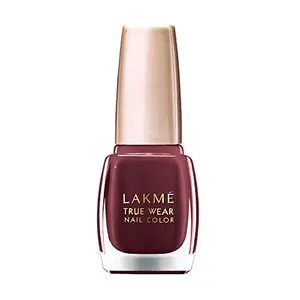 Lakme True Wear Nail Polish Reds and Maroons 401 Long Lasting Gel Nail Paint for Women - Glossy Finish Chip Resistant Nails 9 ml