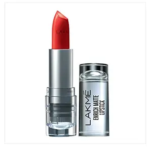 LAKME Enrich Matte Lipstick Shade RM14 Long Lasting Moisturizing Matte Lip Color with Vitamin E - Non Drying Creamy Matte Bullet Lipstick Matte Finish 4.7g