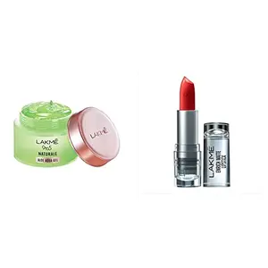Lakme  9 to 5 Naturale Aloe Aquagel 50g And Enrich Matte Lipstick Shade RM14 4.7g
