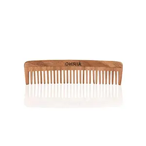 Natural Neem Wooden Comb For Control Hair Lose And Dandruff
