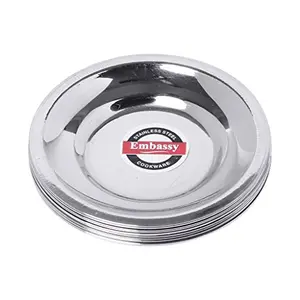 Embassy Stainless Steel Glass Lid/Cover Pack of 12 Size 2 (Diameter 8.1 cms)