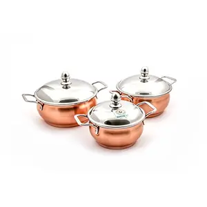 coconut Minar Copper with Stainless Steel Lid Handi 500 L 1000 L 1500 L (Copper Stainless Steel)