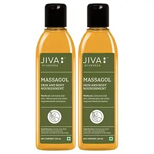 Jiva Massage Oil - 120 ml - Pack of 2 - Pure Herbs Used Reduces Muscular Stiffness & Pains
