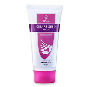 JIVA Ayurveda Grape Seed Mask |Tones and tightens the skin| Removes impurities | Anti-aging (50 gm)