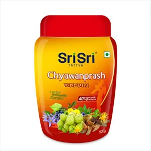 Sri Sri Tattva Chyawanprash - Herbal Immunity Booster with 40+ Ayurvedic Ingredients for Better Strength and Stamina - 500g