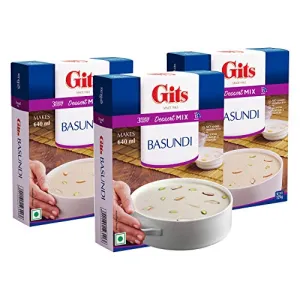 Gits Instant Basundi Dessert Mix 375g (Pack of 3 X 125g Each)