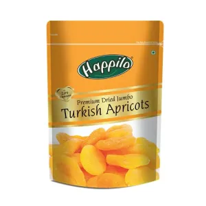 Happilo Dried Premium Turkish Apricots 200g | Vegan Sun Dried Apricots | Gluten Free & Sodium Free | Add in your Healthy Recipes