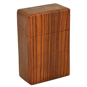 Wooden Playing Card Holder Brown for 1 Deck Playing Card Storage Box