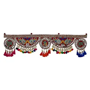 Handmade Cotton Door Toran Multicolour for Home ,Bandhanwal for Home Decor- Size 37 inch