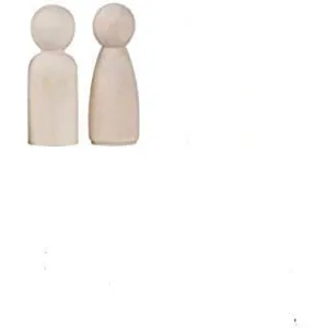 Wooden unpainted peg Doll Pack of 10