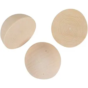 Wooden Half Ball Unfinished Set of 25