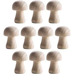 Made Wooden Mushroom Set of 5 peices