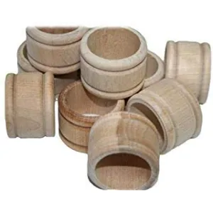 Unfinished Wooden Napkin Ring Holder DIY Wooden Napkin Rings Table Setting Decor Colonial Style Beach Wood