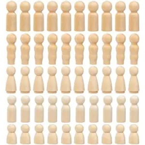 Wooden Painted peg dolll Pack of 50
