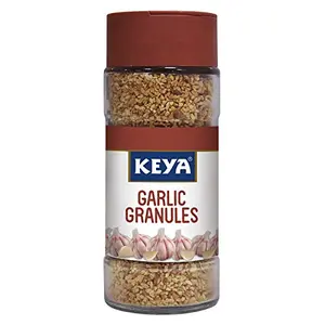 KEYA Garlic Granules | Glass Bottle Pack of 2 x 55 Gm