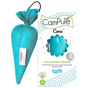 MANGALAM CamPure Camphor Cone (Original) - Room Car and Air Freshener & Mosquito Repellent - Pack of 2