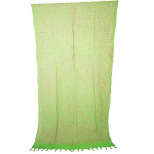 Women's Handloom Cotton Handloom Cotton Vegetable Print DUPATTA FH28301A Green - Red