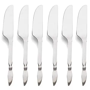 Premium Stainless Steel 6 Pieces Dinner Knife Classic Wing-End Cutlery Set Handmade