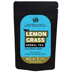 Organic Lemon Grass Leaves (100 gm) dried for Tea and cooking | Cut & Sifted | Steep as Hot dried lemon grass tea or Iced Herbal Lemongrass Tea | Caffeine Free Tea