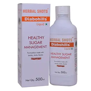 Herbal Hills Diabohills Syrup with Karela Jamun 500ml Shots Healthy Sugar Management juice | Sugar Free Syrup with Natural Herbs