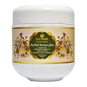 Just Herbs Herbal Henna Plus 100% Natural Henna Powder for Hair Organic & Chemical Free - 200 GM