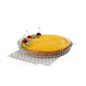 Signoraware Bake 'N' Serve Fluted Bakeware Safe and Oven Safe Glass Dish 1600ml Set of 1 Clear