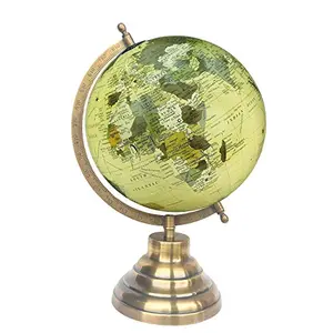 8" Old Beige Educational, Antique Globe with Brass Antique Arc and Base , World Globe , Home Decor , Office Decor , Gift Item By Globes Hub