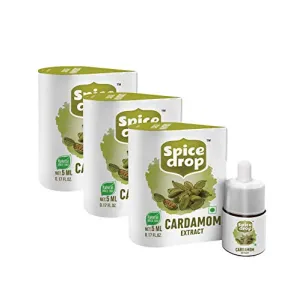 Cardamom Natural Extract (Elaichi) |for biryani curries and Beverages | Enriches Food with its Authentic Taste | 5 ml ( Pack of 3 x 180 Drops)