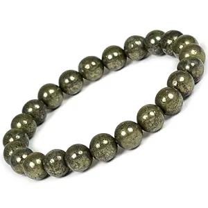 Natural Pyrite Bracelet 8mm for Reiki Healing and Vastu Correction Protection Concentration Spirituality and Increasing Creativity
