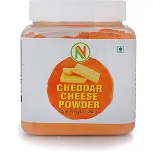 NatureVit Cheddar Cheese Powder 250g (Best for Make Delicious Cheese-Flavoured Pop-Corn Pizza Pasta French Friese etc)