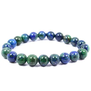 Natural Azurite Bracelet 8mm for Reiki Healing and Vastu Correction Protection Concentration Spirituality and Increasing Creativity