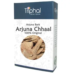 TRIPHAL Arjuna Bark - Arjun Chhaal - Terminalia Arjuna | Whole -200Gm