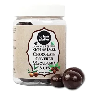 Rich Dark Chocolate Covered Macadamia Nuts , 300 Gm (10.58 OZ) [Luxurious Delicious Premium]