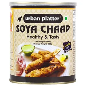 Urban Platter Vegan Chunks On Stick Soya Chaap In Brine (800 To 500 G)
