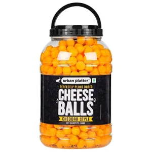 Urban Platter Cheese Balls 300g (Cheddar Flavour Plant-Based Vegan Snack Party Pack)