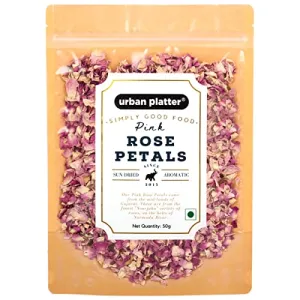 Urban Platter Dried Pink Rose Petals 50g [Edible Flower Petals]