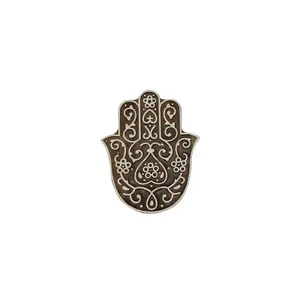Silkrute Hand Shape Wooden Print Stamps | Artistic Fabric Print | Wooden Block Stamp Print (Pack of 1)